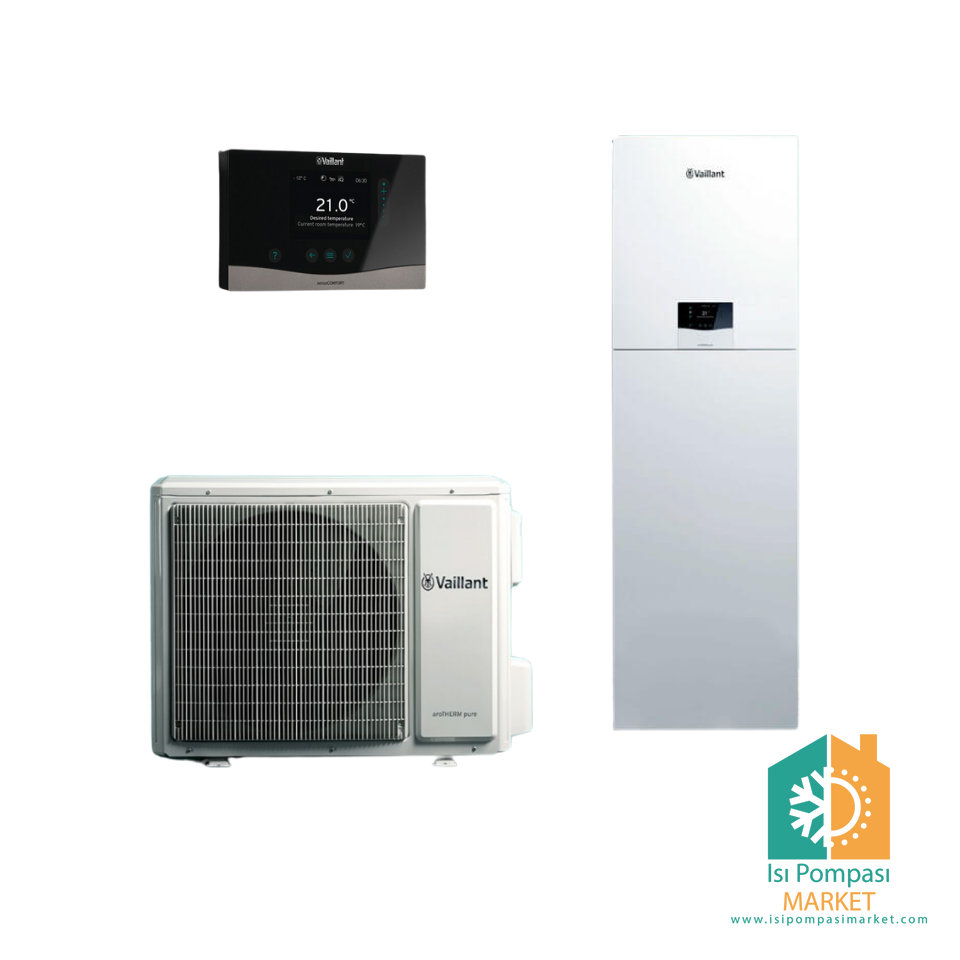 Vaillant aroTHERM pure 8 kW Split Isı Pompası - 190 Lt. Boylerli