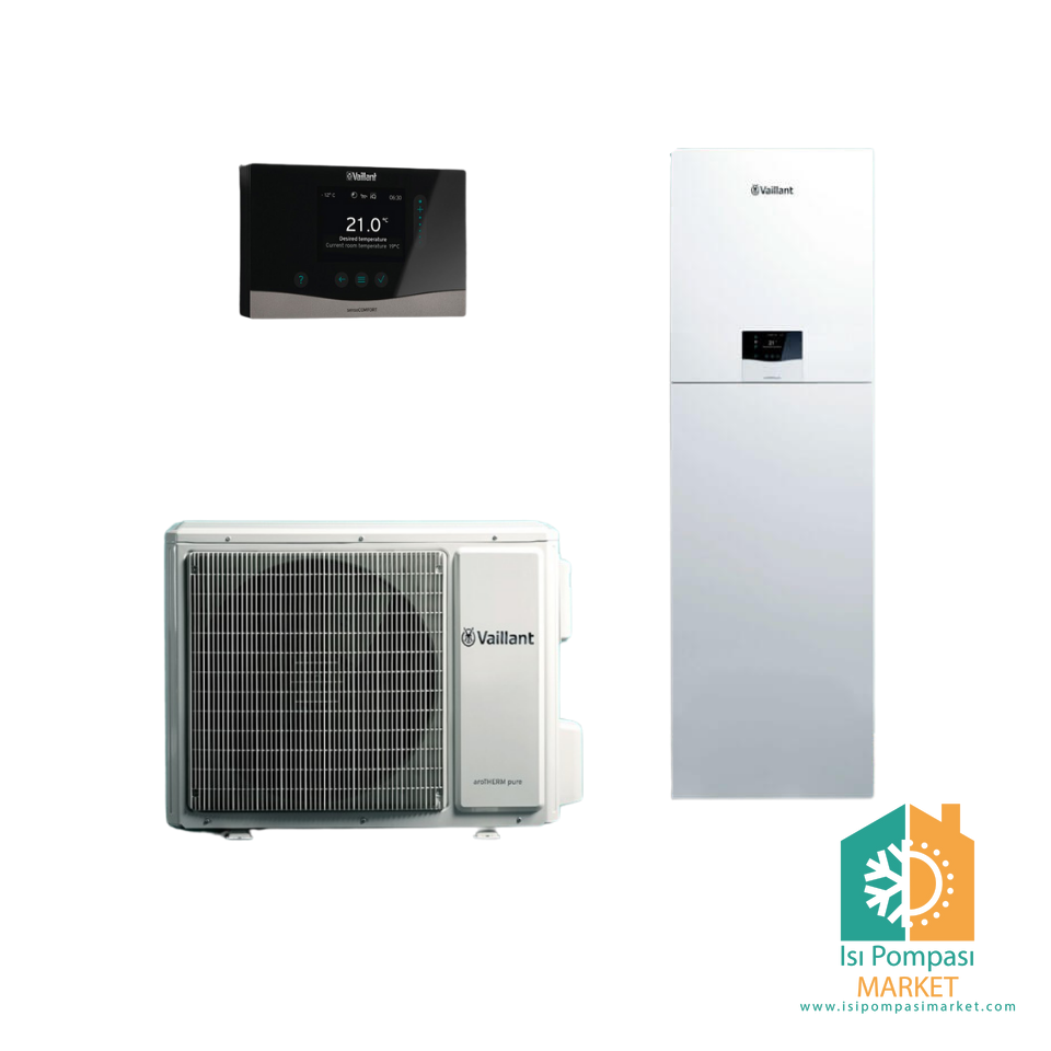 Vaillant aroTHERM pure 8 kW Split Isı Pompası - 190 Lt. Boylerli